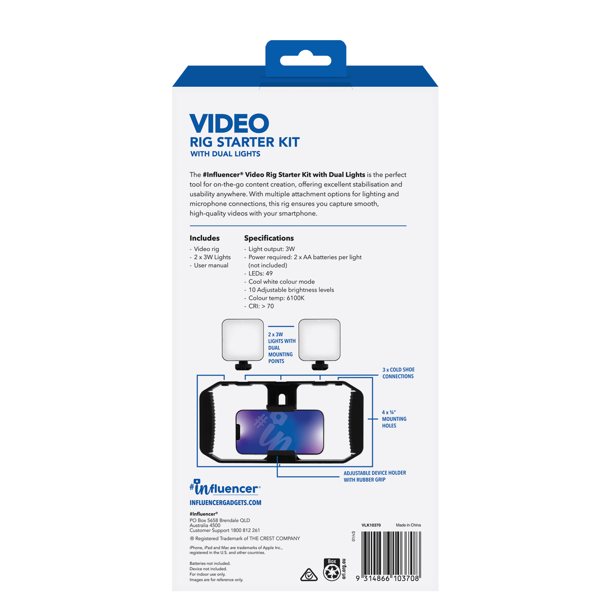 Video Rig Starter Kit With Dual Lights
