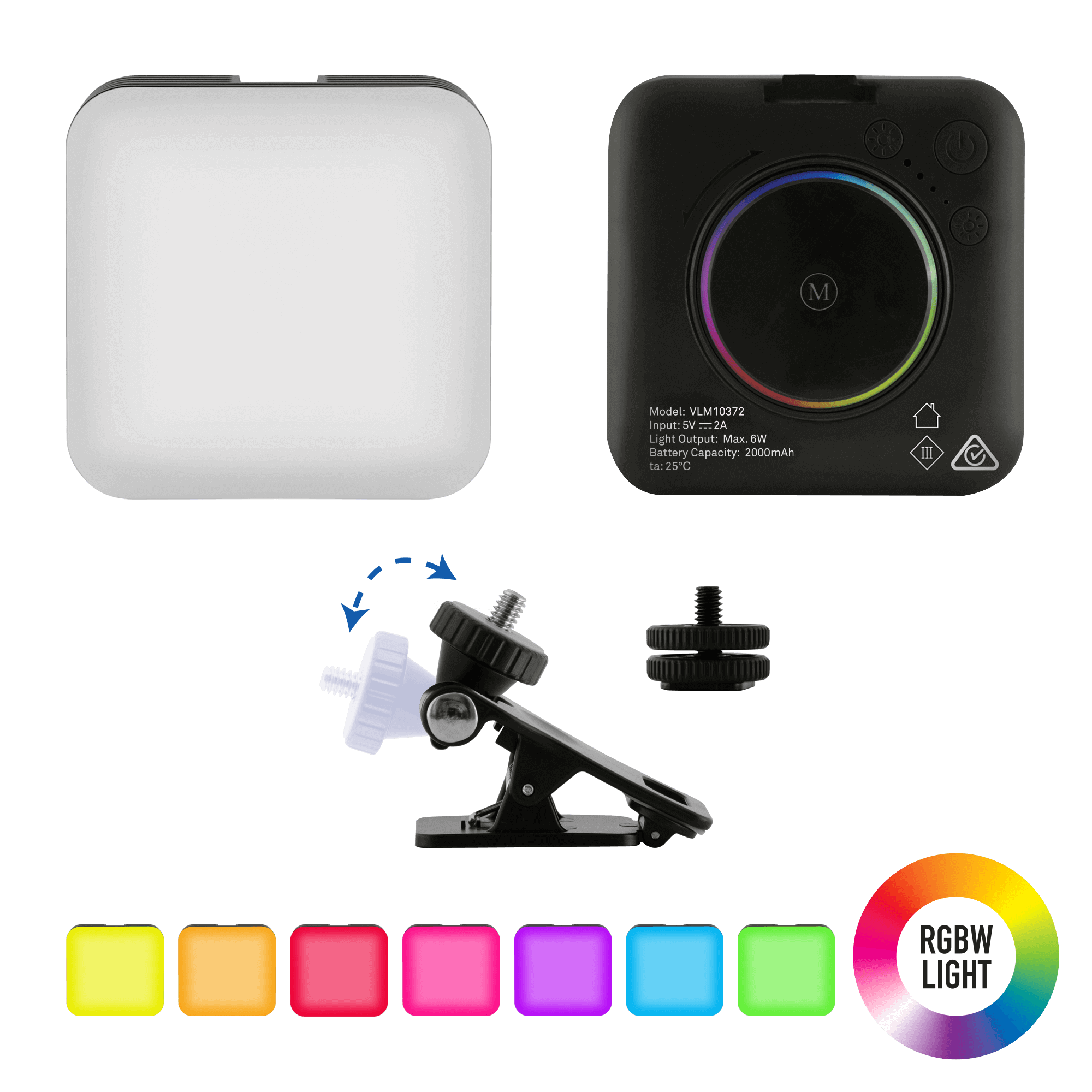 6W RGBW Fill Light With Infinity Rotary Knob Colour Control