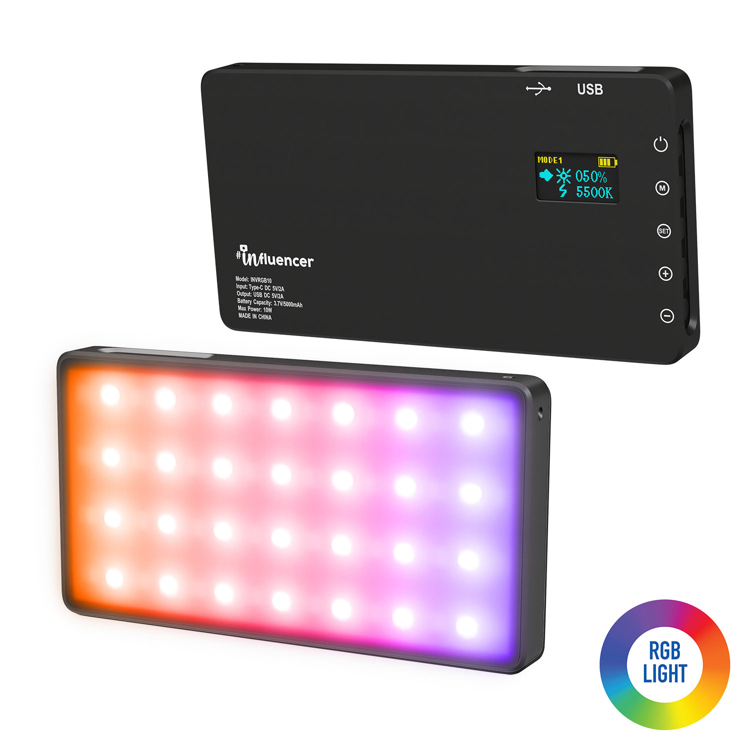 RGB Video Camera Light with Powerbank